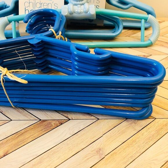 Boys Kids/Baby Blue Plastic Hangers Lot - Picture 9 of 10